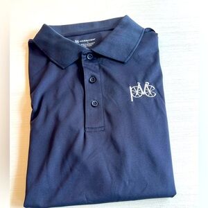 NWOT Pan Mass Challenge (PMC) polo shirt size small - navy blue.